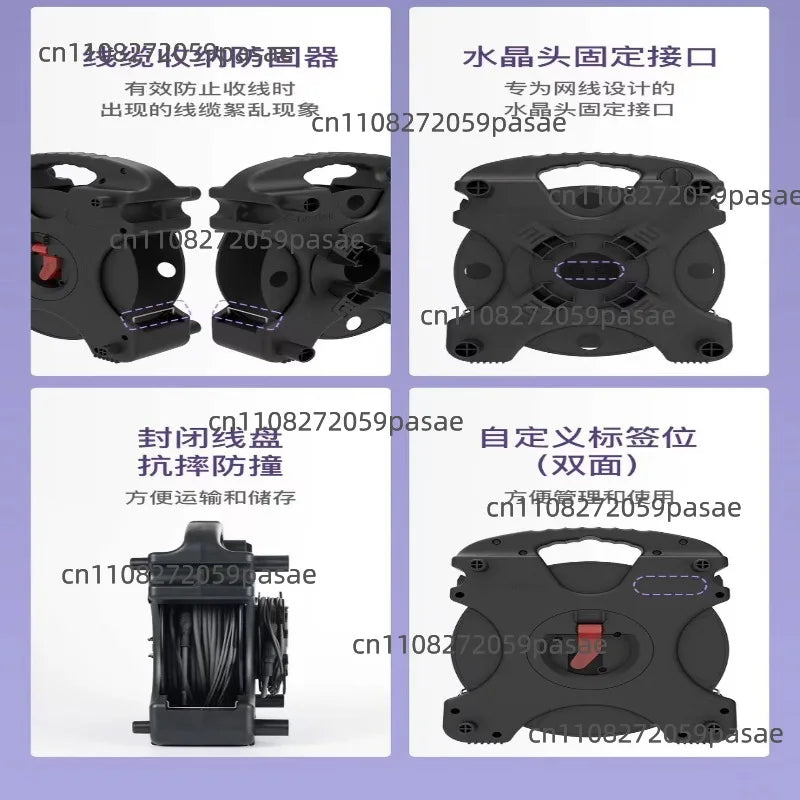 DF-100 Stacked Reel Cable Retractor – Network & Fiber Wire
