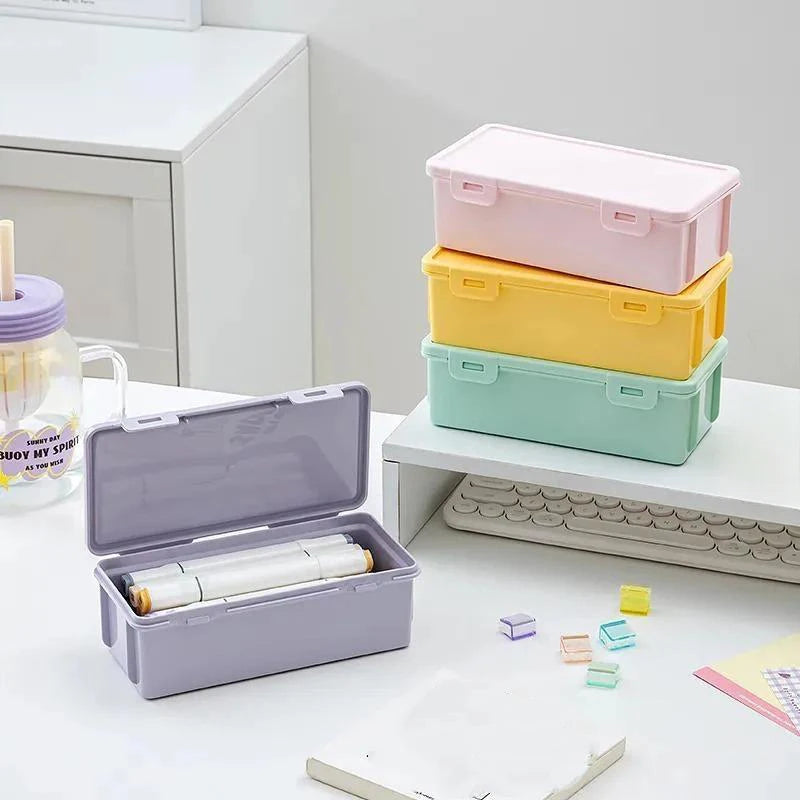 Macaron Color Plastic Pencil Case With Large Capacity And Snap Lid Perfect For Students School Stationery Storage Oasis Select