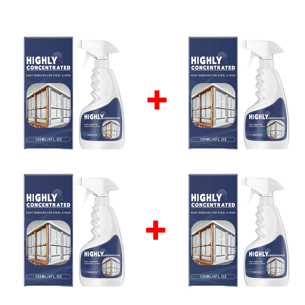 Highly Concentrated Rust Remover Spray Anti-Rust Cleaner for Steel & Iron Restores Shine Hardware and Steel Rust Cleaning Agent Oasis Select 4pcs