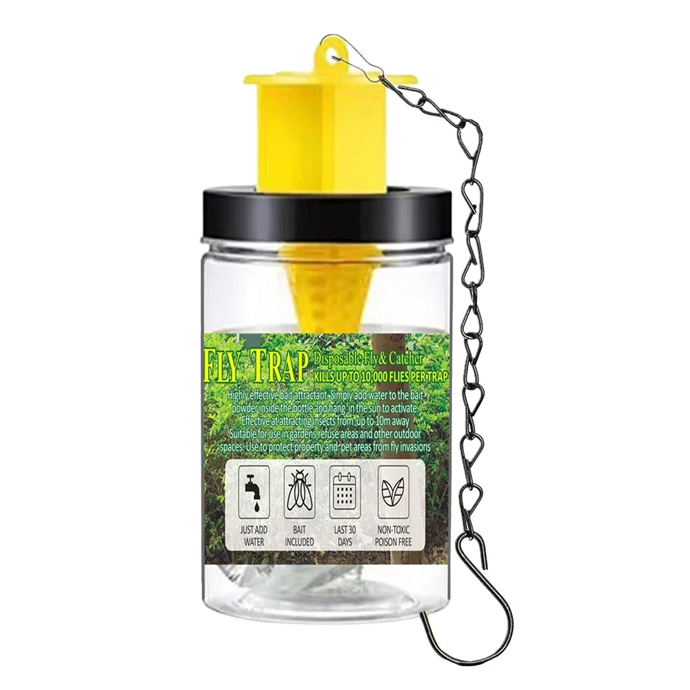 Insects Trapper PP+Wire Chain Hanging Flytrap Cage Non-Toxic And Non-Hazardous for Canteens/Restaurants/Toilets/Rubbish Rooms Oasis Select B United States