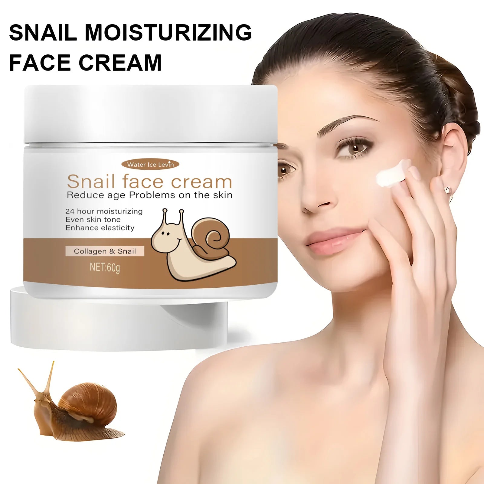 Snail Face Cream with Collagen & Retinol – 24H Moisturizer Anti-Aging Face Cream Oasis Select