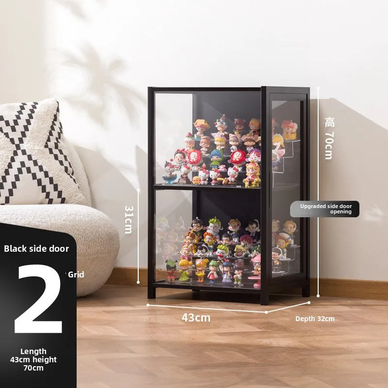 Blind box storage display stand Large capacity transparent acrylic storage box POP MART figure doll collection cabinet Oasis Select Two doors 43 long