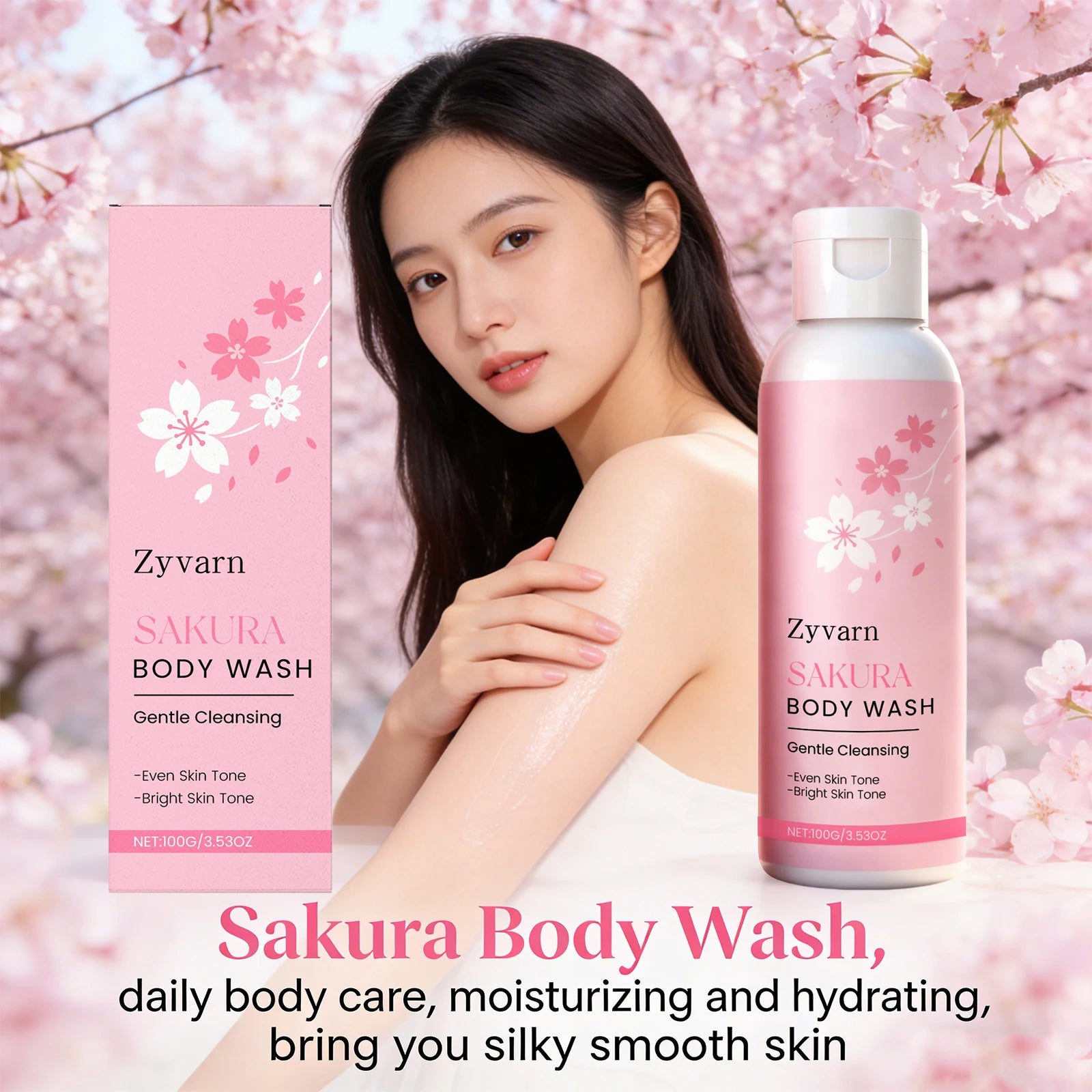 Sakura Body Wash Body Odor Control Deep Cleansing Skin Long Lasting Fragrance Moisturizing Smooth Even Skin Tone Bath Product Oasis Select