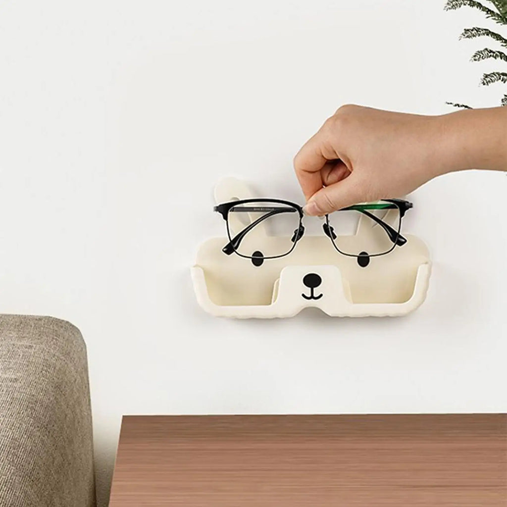 Sunglasses Organizer Wall Wall-Mounted Glasses Rack No Drilling Rabbit-shaped Sunglass Rack for Home Wardrobe Vanity Bedroom Oasis Select
