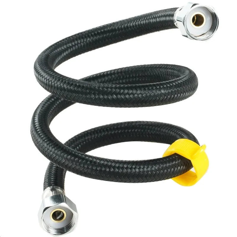 New G1/2" Black Nylon Water Inlet Hose Faucet Hose Water Heater Pipe Toilet Connection Kitchen Bathroom Hose All Black Tube Oasis Select E 60cm