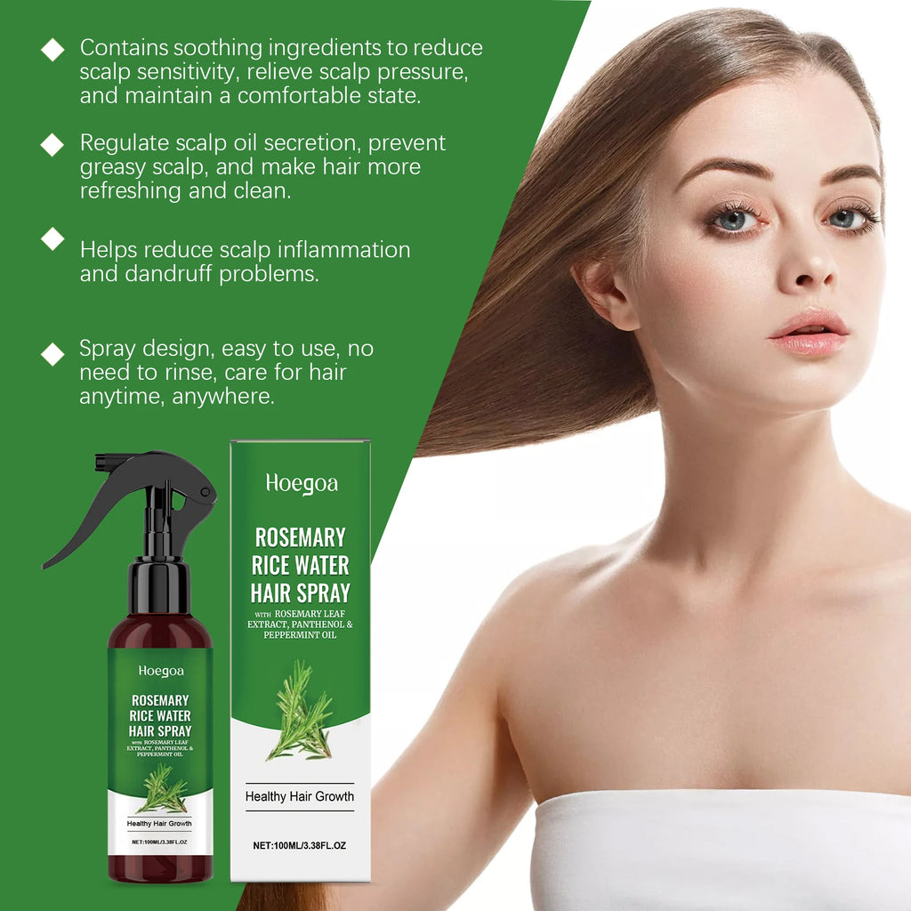 HOEGOA Rosemary Hair Growth Spray – Anti-Baldness Scalp Treatment Hair Growth Spray Oasis Select