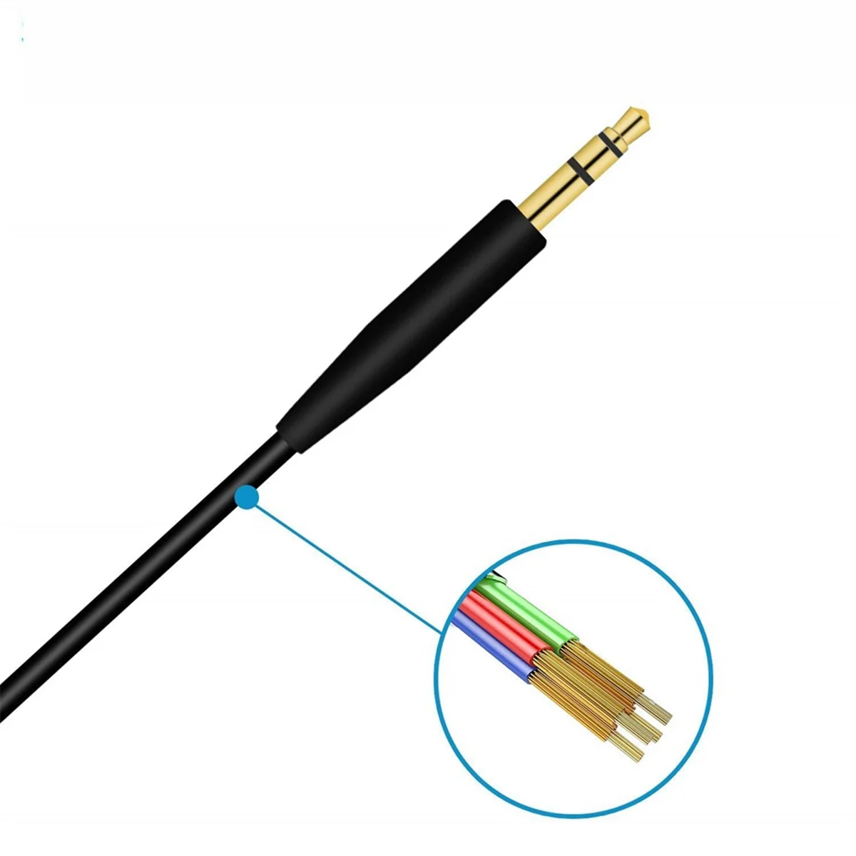 For QC35 Headphone Cable QC25 QC35 II QC45 Soundtrue Audio Cable 3.5 to 2.5 Portable Pair Recording Cable,Black Oasis Select