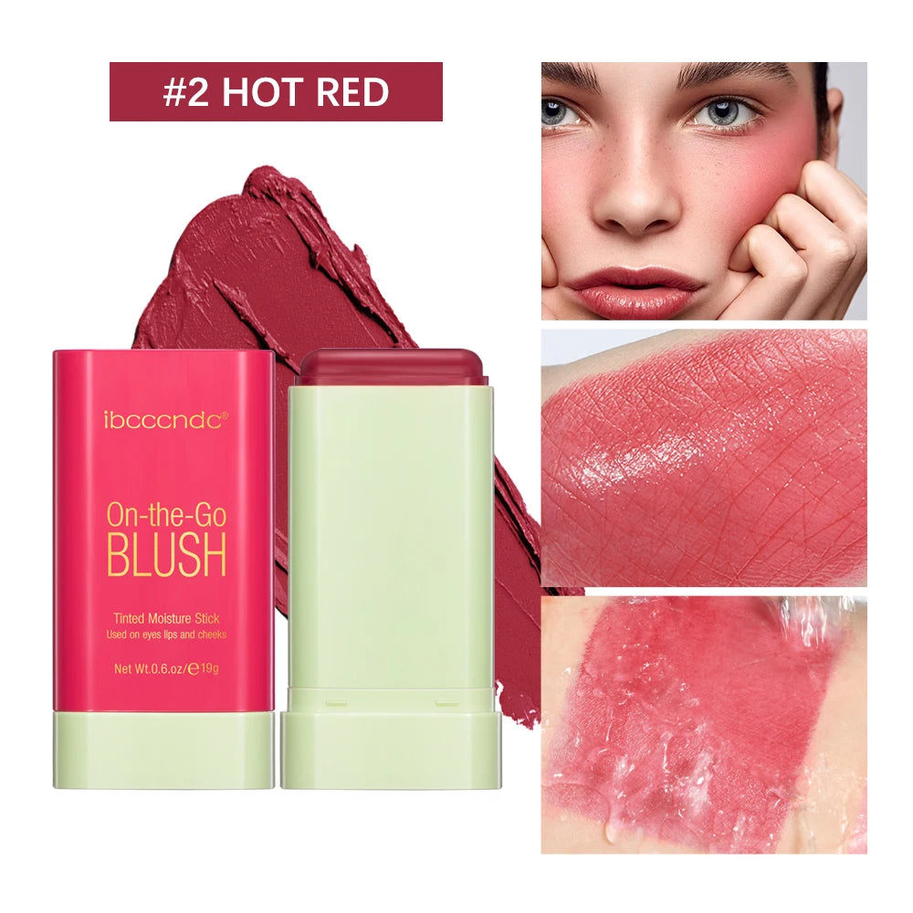 Make Up Functional Blush Stick Easy Color Rouge Blusher Cream Waterproof High Color Rendering Brightening Skin Tone Hot Oasis Select