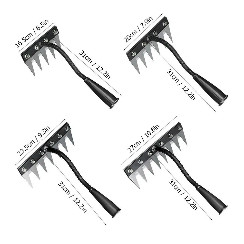 Metal Garden Rake 5–8 Teeth | Soil Loosening & Weeding Tool