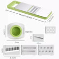 1PCS Vegetable Slicer With Anti Cut Hand Guard Multiple Blades And Storage Box For Home Kitchen Daily Cooking Oasis Select 1PCS B