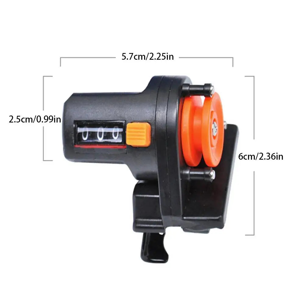Deep Sea Fishing Line Counter Digital Display 0-999 Meters Raft Fishing Gear Ship Fishing Meter Recorder for Fishing Equipment Oasis Select