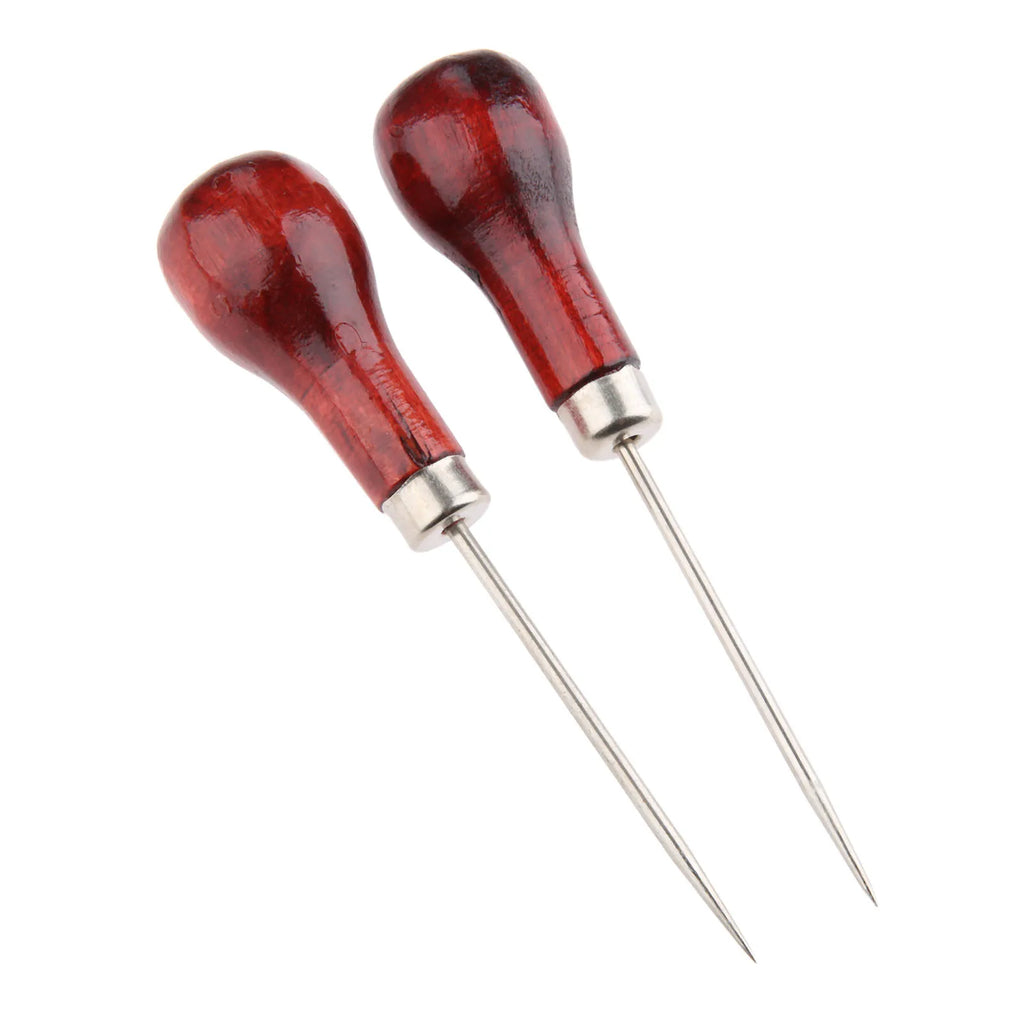 Sewing Awls,Wood Metal 110mm,Hole Punching Thread Picking Tool for Sewing Leather Craft,Wallets&Small Bags and Fine Leathercraft Oasis Select