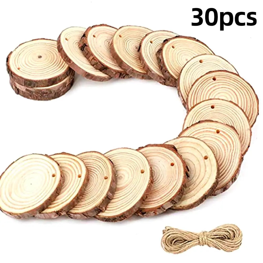 30 Round Wood Slices – DIY Craft, Wedding & Party Décor
