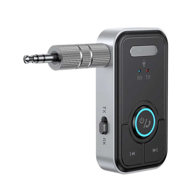 2 IN 1 Bluetooth 5.4 Audio Transmitter Receiver 3.5MM AUX HiFi Stereo Wireless Adapter With Mic For TV PC Car Airplane Speaker Oasis Select Standard Version
