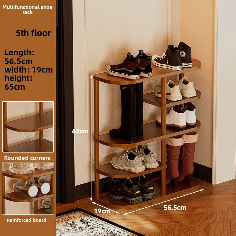 Simple shoe rack household door shoe cabinet multi-layer small narrow home shelf storage entrance bedroom living room dormitory Oasis Select 5 layers of boots