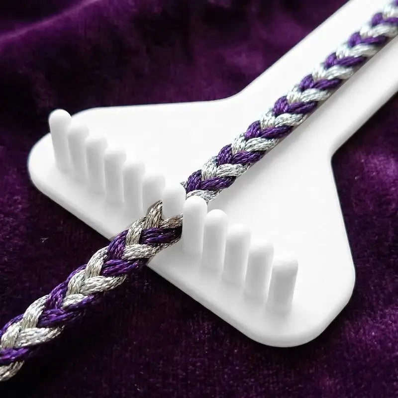 Practical 3D Printing DIY Rope Braiding Rack Mini Handmade Handcraft Weaving Tool Plastic Adjustable Weaving Toy Bracelet Making Oasis Select