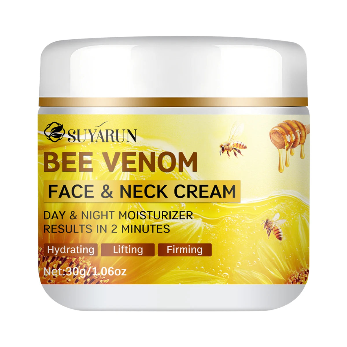 SUYARUN Bee Venom Collagen Anti-Aging Face Cream | Firming Lifting Moisturizer | Wrinkle Reduction | 24H Hydration. Oasis Select 30g