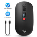 Dual Mode Wireless Mouse, 2.4G Bluetooth Silent Mouse, Rechargeable Gaming Mouse with 4 DPI, Boss Key, Type-C, for PC Laptop Mac Oasis Select black