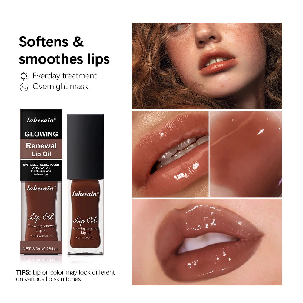Glow Reviver Lip Oil Nourishing Tinted Lip Oil Moisturizing Honey Lip Gross Mirror Hydrating Lips Care Makeup Cosmetics Oasis Select