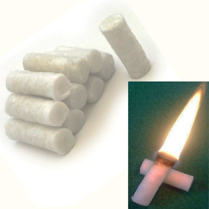 20Pcs Outdoor Mini Portable Fire Starter Camping Survival Practical Waterproof Props Cotton Core Fire Starter Oasis Select
