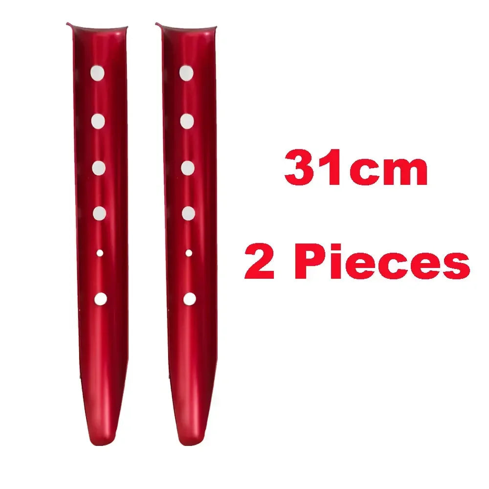 Aluminum U-Shaped Snow and Sand Tent Stakes Pegs Beach Ground Nails Oasis Select 31cm Length 2 Pieces