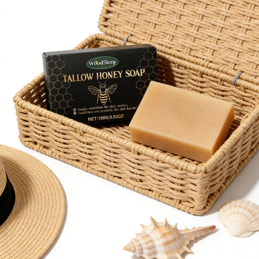 Woodsleep Tallow Honey Soap – Nourishing Moisturizing Bar Handmade Soap Bar Oasis Select