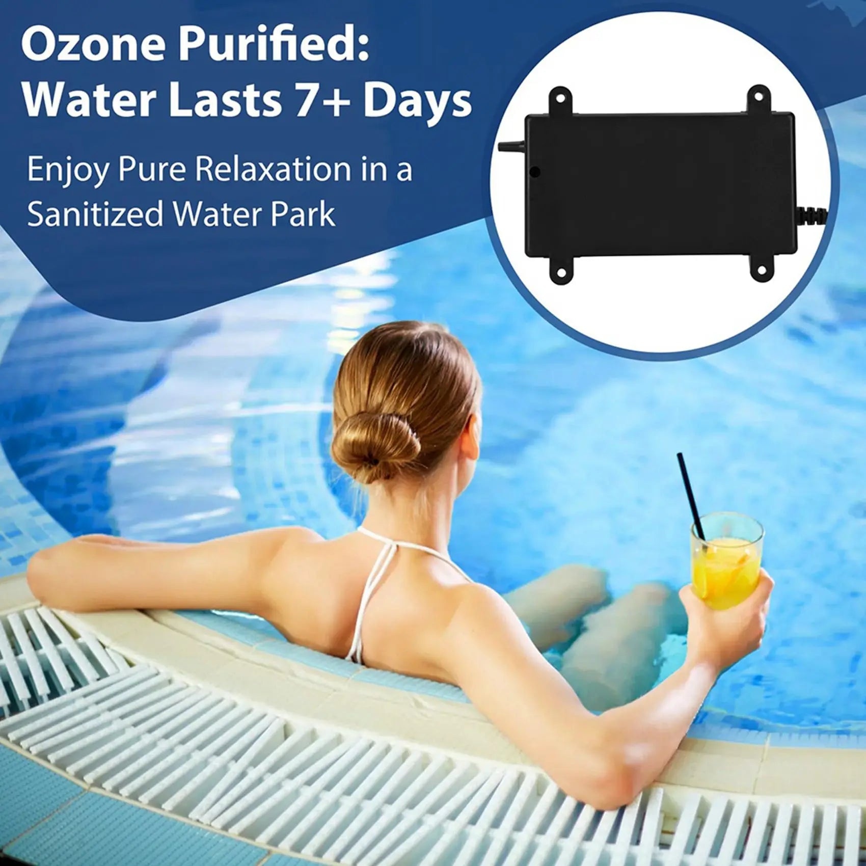 2026-WISH 2X Ozone Generator For Cold Plunge,1000Mg/H Ozone Generator For Water Keep Cold Plunge,Hot Tub,Pool Clean Fresh US Plu Oasis Select