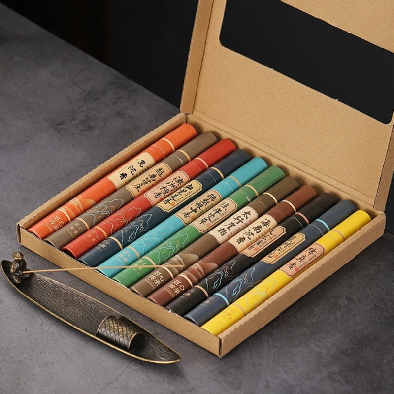 11 Fragrances Available with Gift Box in 20g Cans Approximately 40pcs/can Natural Linear Sandalwood Stick Incense Long-lasting Oasis Select