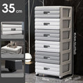 13.78 Inch Wide Drawer Storage Cabinet,3-6 Tier Rolling Mobile Organizer with Wheels,Gray/Brown Options for Living Room/Bedroom Oasis Select 6 Layers-Gray