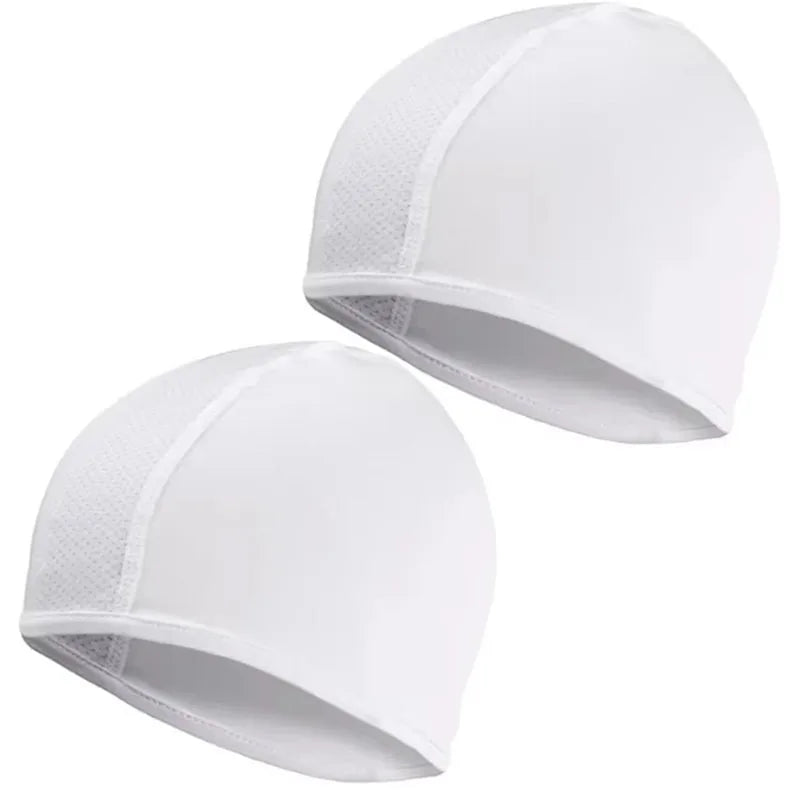2/4/6pcs Motorcycle Helmet Inner Cap Hat Quick Dry Breathable Hat Racing Cap Under Helmet Beanie Cap Motocross Motor Helmet Hat Oasis Select 2pcs White