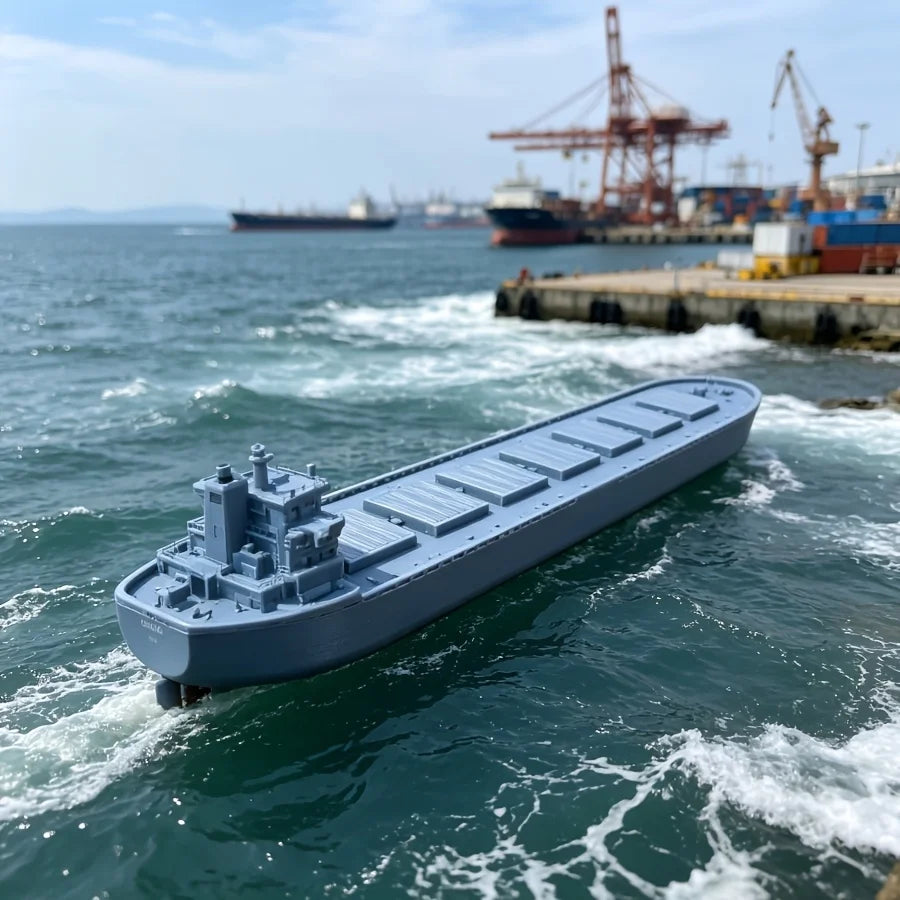 Container Cargo Ship Miniature Model - Detailed Freighter Vessel Figurine for Diorama, Wargaming & Nautical Scene Decor Gift Oasis Select