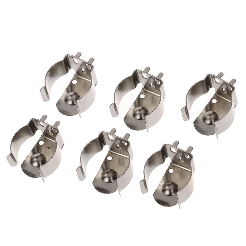 10-Pack Nickel Plated 18650 Battery Contact Clips | Spring Steel