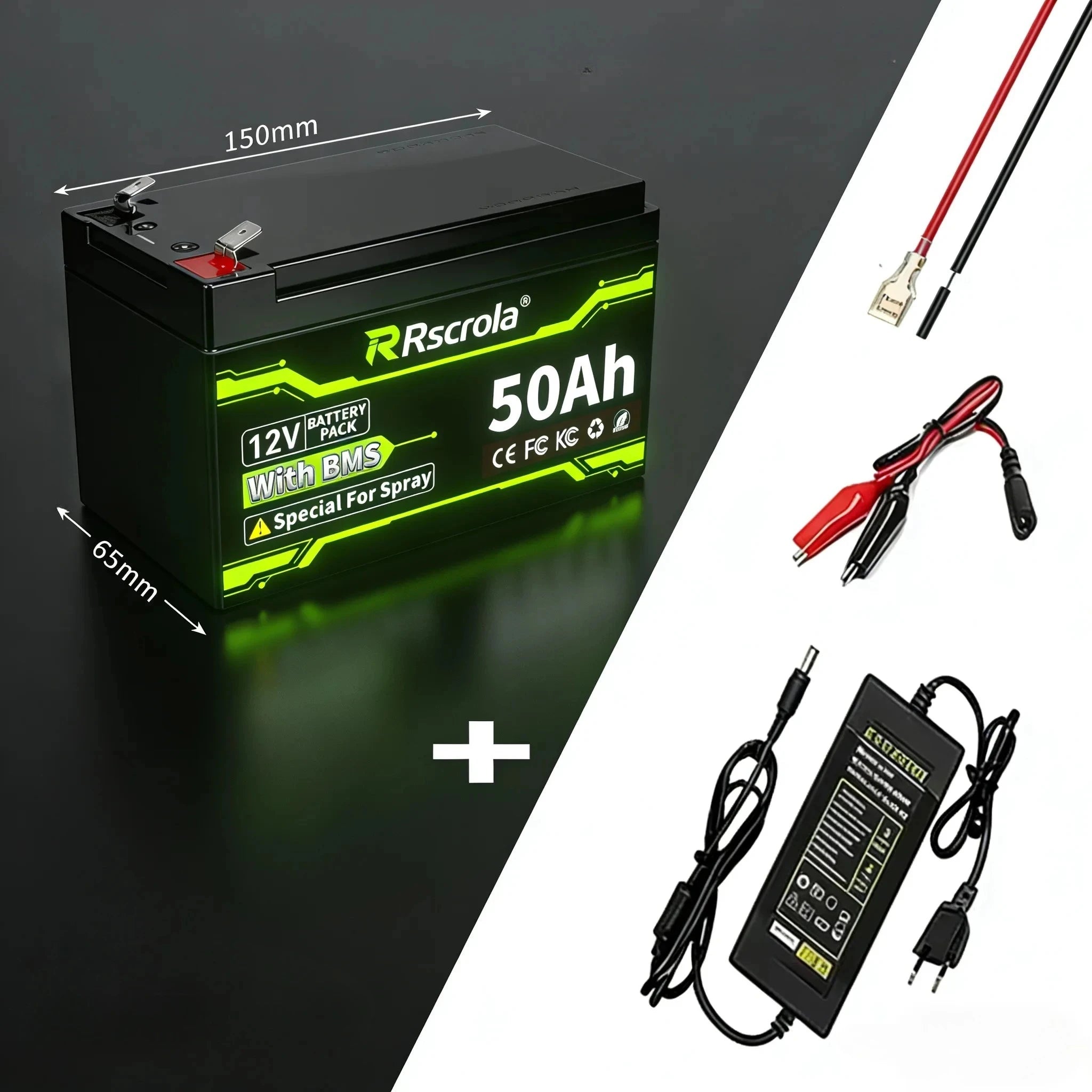 12V 20-50Ah Rechargeable Li-ion Battery 3S with BMS For Sprayer Speaker Camping & Toy Cars Oasis Select 3S7P-50Ah-1pcs
