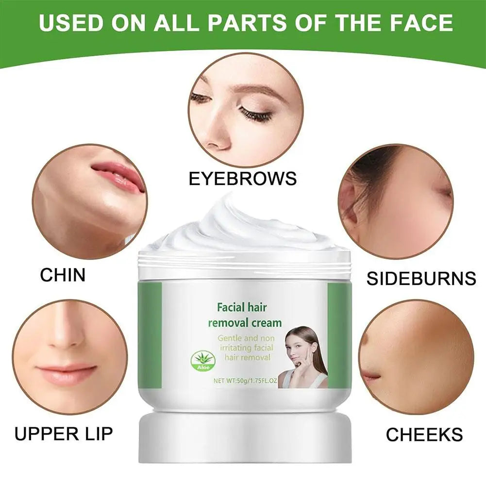 Facial Depilatory Cream,Hair Removal Cream for Upper Lip & Chin Gentle Non-Irritating Painless Body Hair Removal Cream for Women Oasis Select