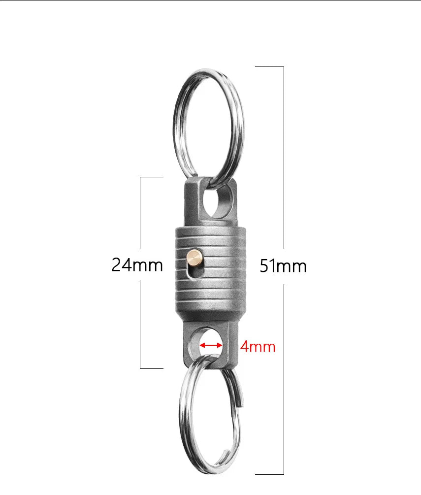 Titanium Alloy Mini Keychain Portable Quick Dismantling Durable Household Outdoor EDC Tool Oasis Select