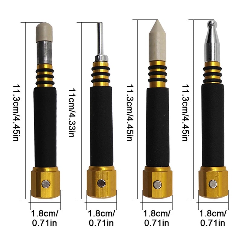 4Pcs Car Body Dent Repair Tool Paintless Tap Down Pen Magnetic Anti-Slip Grip Dent Repair Tool Detachable Tip Scratch Free Tool Oasis Select