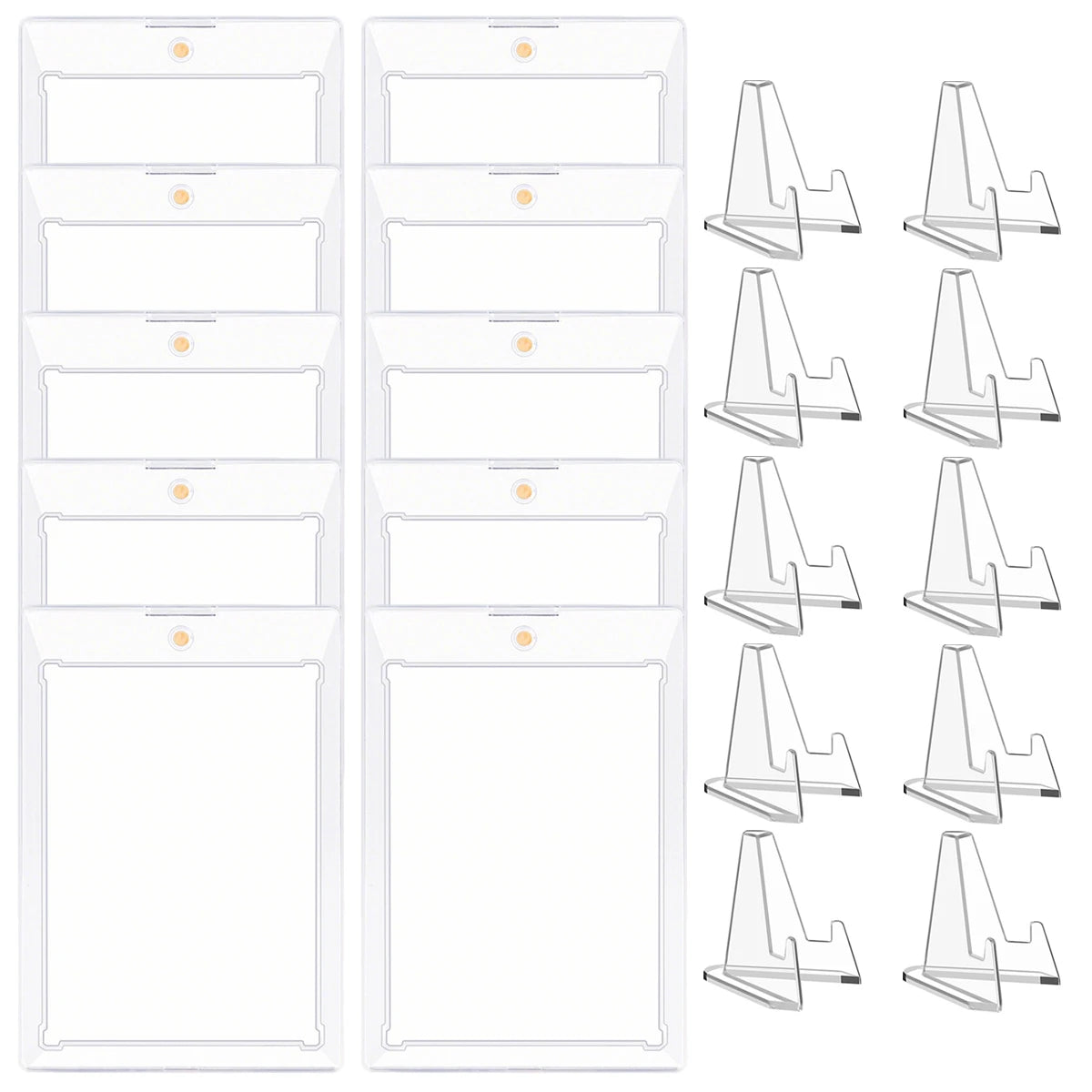 5/10/15 PCS 35pt Magnetic Card Holders with Stand – Hard Case for MTG & Sports Cards, UV Protection, Instant Desktop Display Oasis Select 10Sets