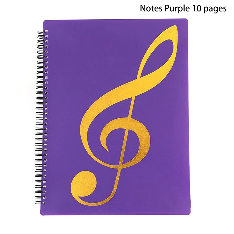 New Flexible 20 Pages Piano Music Score Folder A4 Music Book Clip Sheet Note Folder Piano Paper Sheets Music Binder For Practice Oasis Select 32cm purple