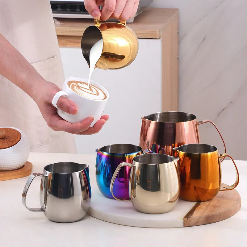 10oz Stainless Steel Milk Frothing Pitcher – 300ml Precision Spout for Latte Art, Barista-Grade Steaming Jug, Coffee Accessories Oasis Select