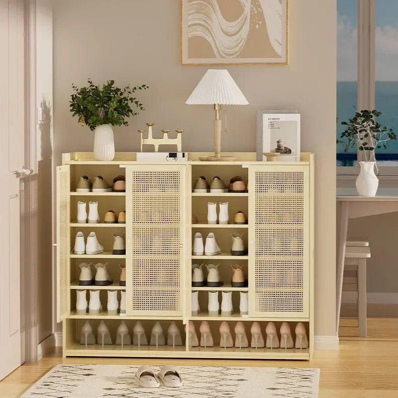 Multi-functional Shoe Cabinet Household Multi-layer Shoe Rack Entrance Cabinet Large Capacity Storage Dust Aisle Oasis Select