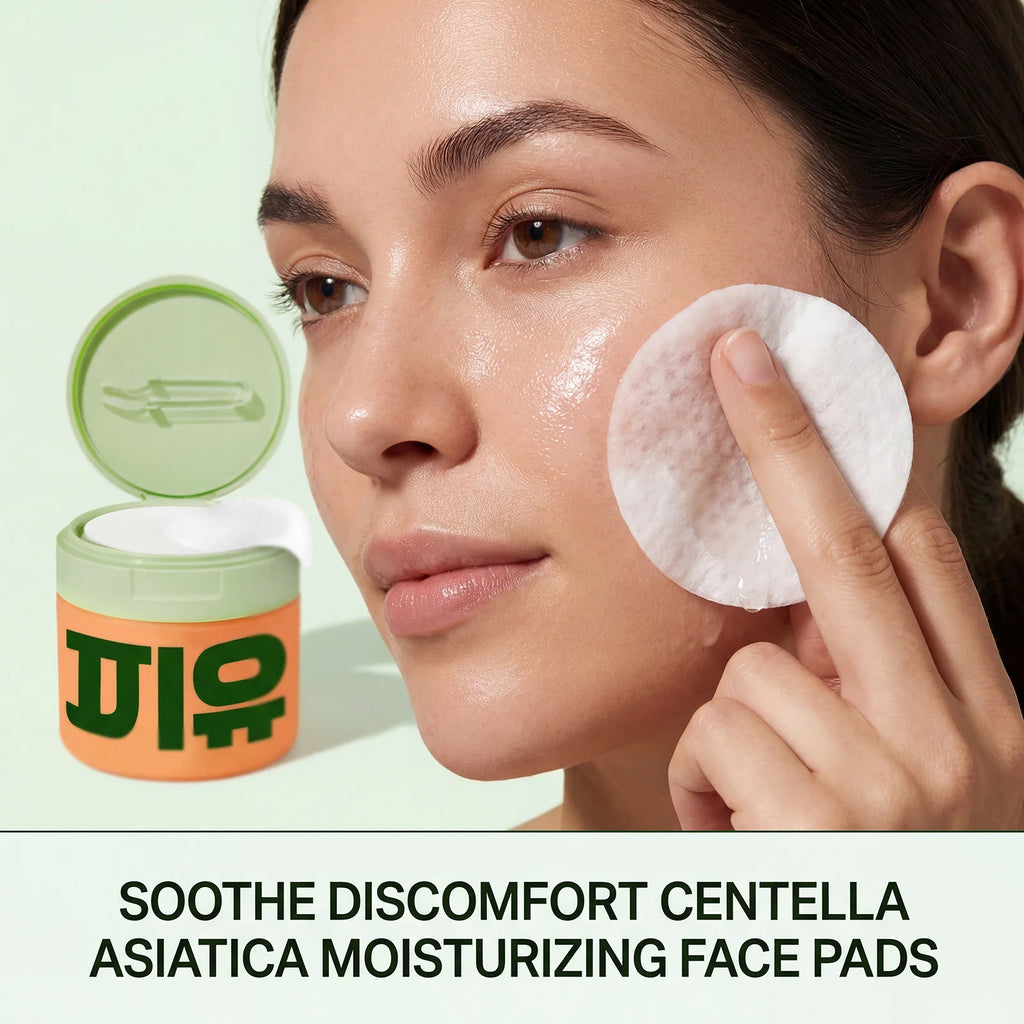 100pcs Centella Face Pads For Toning Brightening Antioxidant Smooths Fine Lines Hydrating Soothing Care Serum Cotton Oasis Select