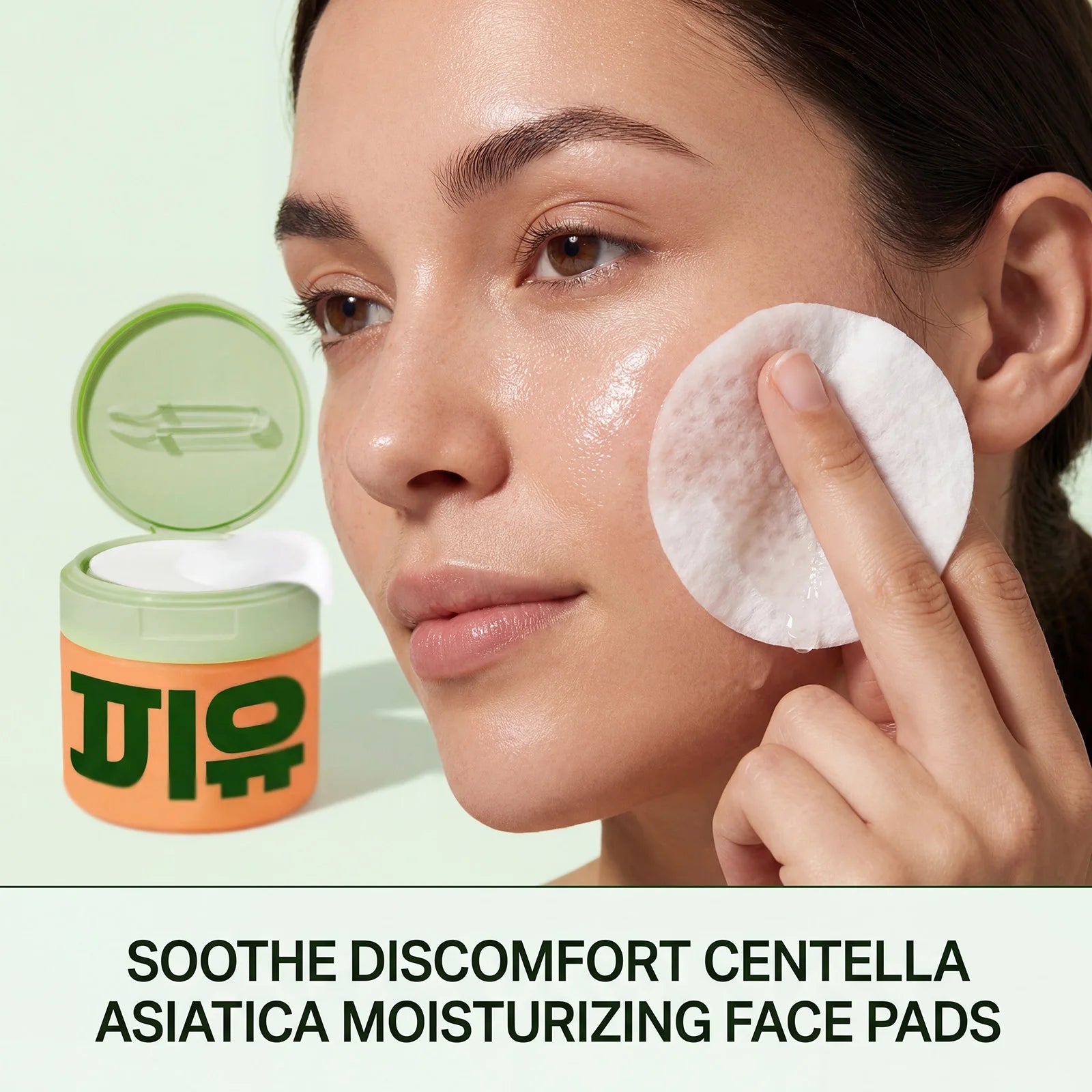 100pcs Centella Face Pads For Toning Brightening Antioxidant Smooths Fine Lines Hydrating Soothing Care Serum Cotton Oasis Select