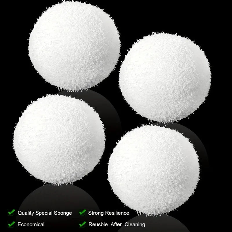 2/4pcs Reusable 3-Inch Oil Absorbing Sponge Cleaning Balls for Pools, Hot Tubs & Spa - Floating Pool Filters Oasis Select 4pcs
