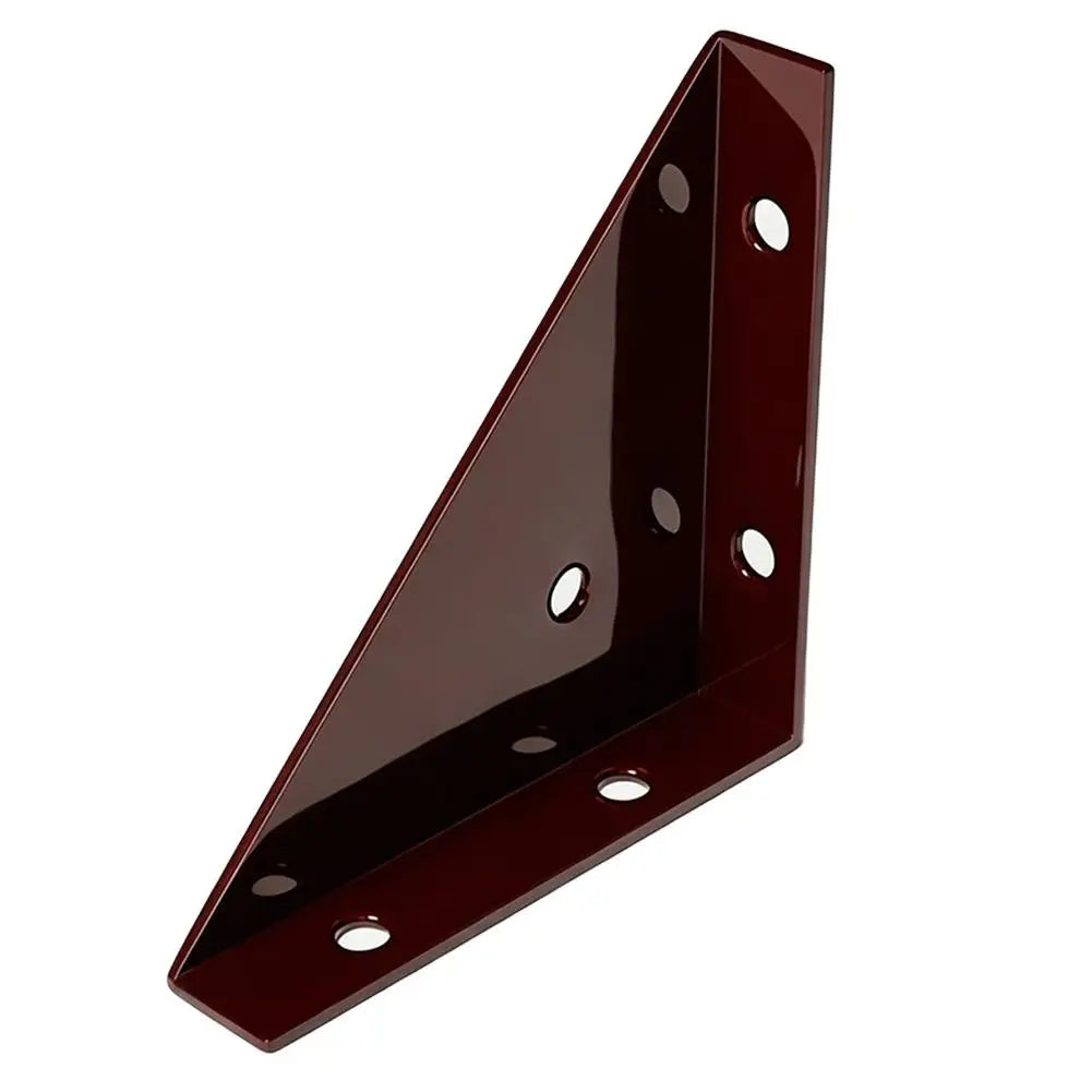 Thickened 90 Degree Three Sided Corner Bracket Multi Hole Triangular Joint Connector For Furniture Cabinet Table Repair Oasis Select Brown-L