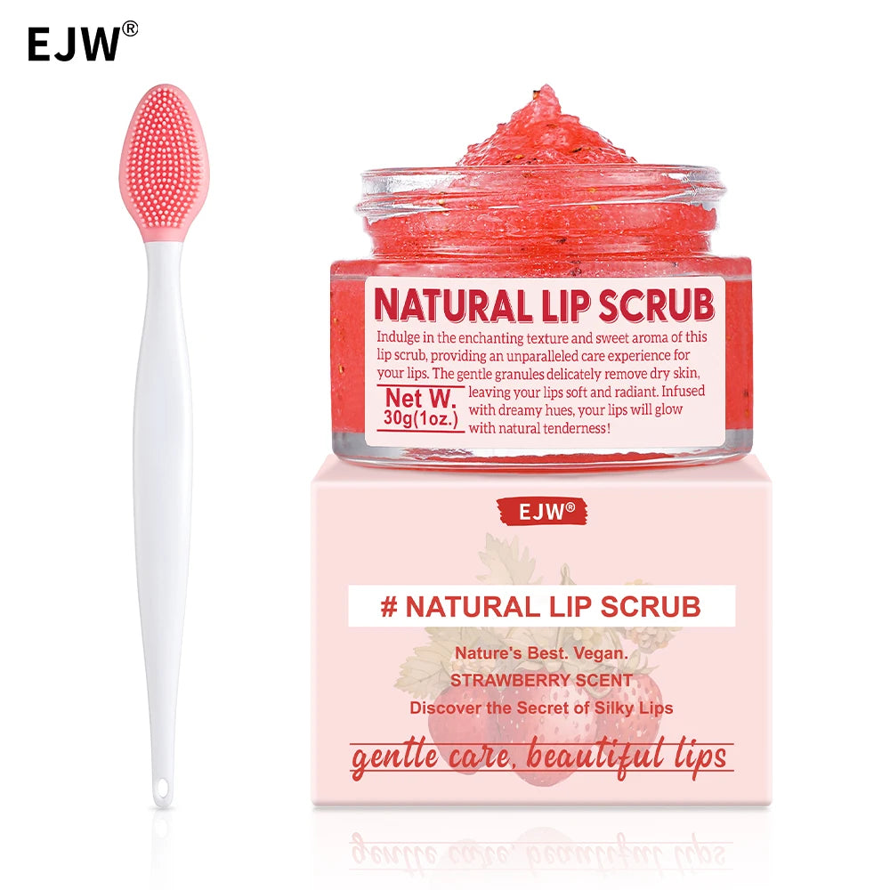 Strawberry Sugar Lip Scrub – Exfoliator & Moisturizer for Dry Lips Sugar Lip Scrub Oasis Select Strawberry 30g