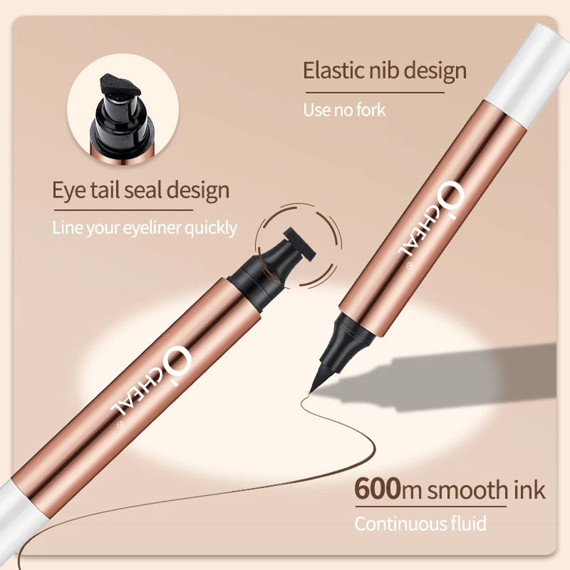 O'CHEAL Dual Stamp Liquid Eyeliner Pen – Waterproof Black