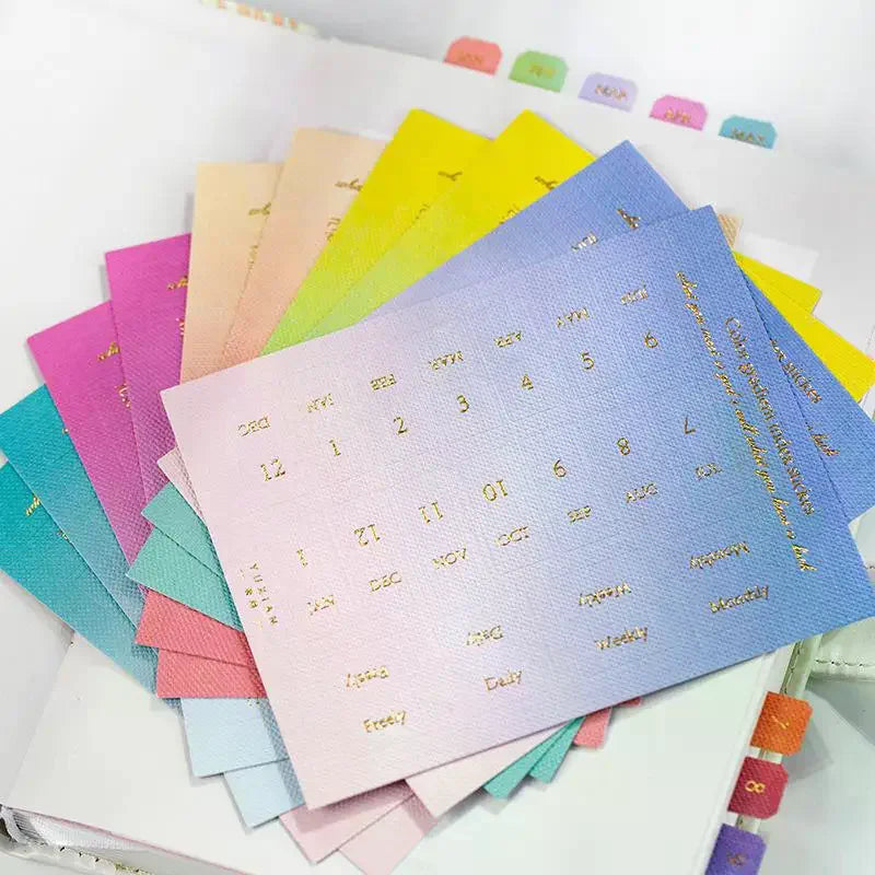 10/20 Sheets Classification Ledger Marker Stickers Monthly Separator Tabs Monthly Tabs Sticker For Office Study Oasis Select