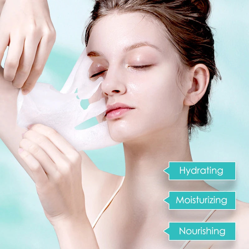 BIOAOUA Hyaluronic Acid Sheet Masks 10-Pack – Hydrate & Pores Hydrating Sheet Mask Oasis Select