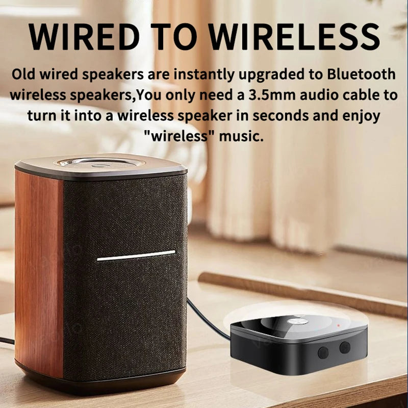 NFC Bluetooth 5.3 Audio Receiver 3.5mm AUX R/L RCA Stereo HIFI Music Wireless Adapter With Mic USB U-Disk Play Remote Control Oasis Select