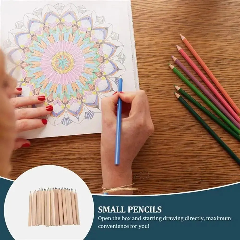 20pcs Mini Short Wood Pencil Simple Black Sketching Pencils Back To School Writing Supplies Stationery Toddler Beginner Grip Oasis Select